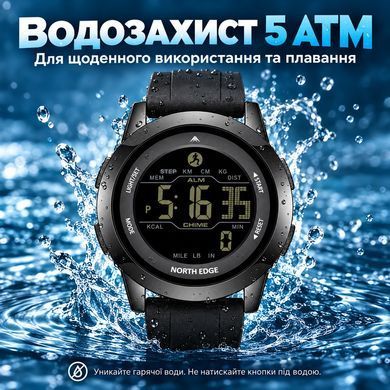 Облік кроків, дистанції та калорій у годиннику NORTH EDGE APOLLO