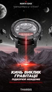 Рельєфний циферблат NORTH EDGE THARSIS із дизайном поверхні Марса