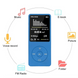 MP3 плеєр 01B 32Gb з РК-дисплеєм, вбудованим динаміком, FM радіо та диктофоном Blue
