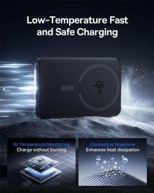 Магнітний павербанк Baseus EnerFill FM12 Qi2 10000mAh 22.5W, бездротова зарядка 15W, MagSafe, USB-C, White