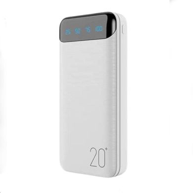 Акумулятор портативний Wekome 20000mAh Power Bank White