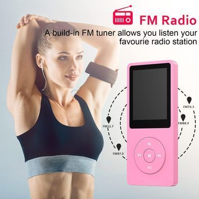 MP3 плеєр 01B 32Gb з РК-дисплеєм, вбудованим динаміком, FM радіо та диктофоном Rose