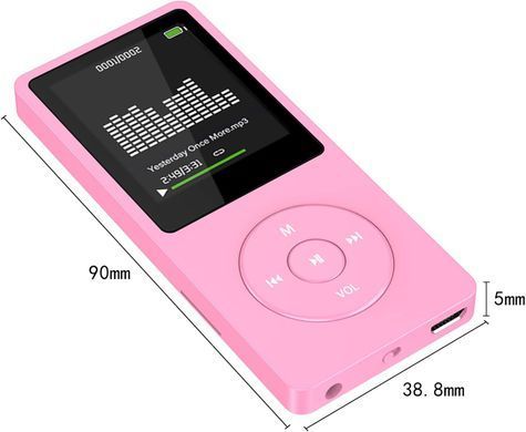 MP3 плеєр 01B 32Gb з РК-дисплеєм, вбудованим динаміком, FM радіо та диктофоном Rose