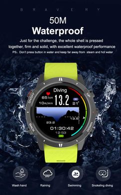 Чоловічий тактичний водонепроникний годинник SunRoad G5 GPS з компасом, барометром, пульсометром Black