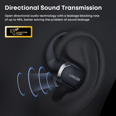 Беспроводные bluetooth наушники Langsdom TE08 Earhook Earbuds Black