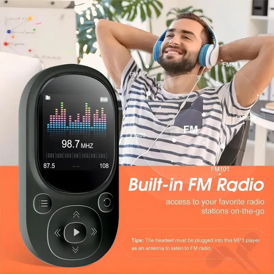 MP3 плеєр A11 Bluetooth Hi-Fi 32Gb з кліпсою, FM радіо та диктофоном Black